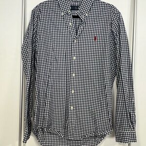 Ralph Lauren Navy and White Gingham Shirt